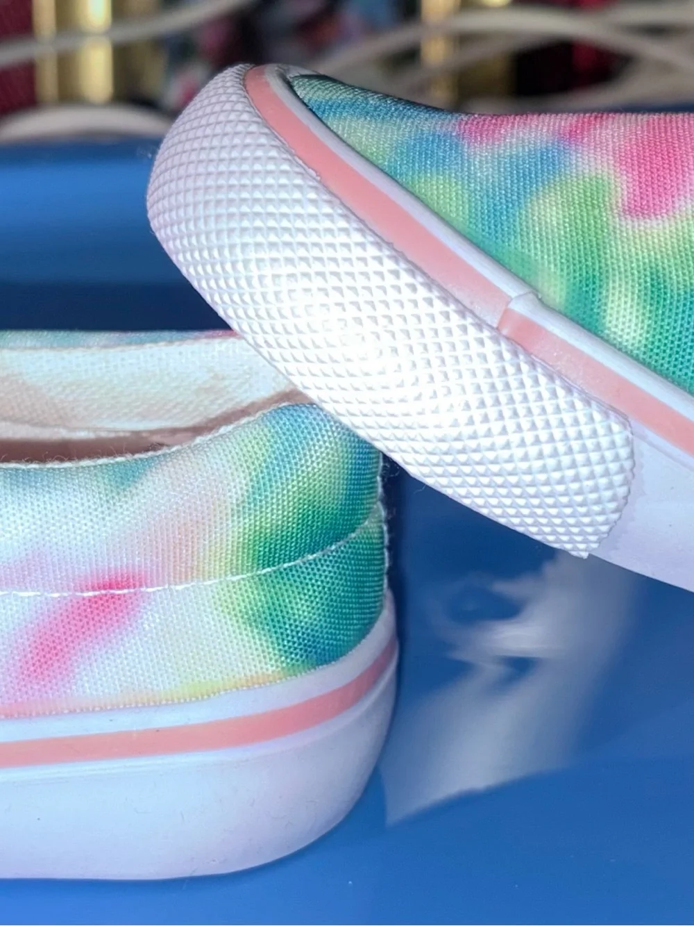 Tommy Bahama Kids Tie-Dye Slip-On Sneakers in Pink, Blue, Green